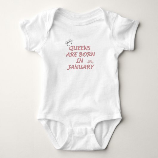 Januar Queen Baby Strampler (Vorderseite)