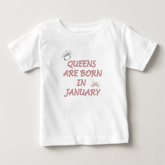 Januar Queen Baby T-shirt (Vorderseite)