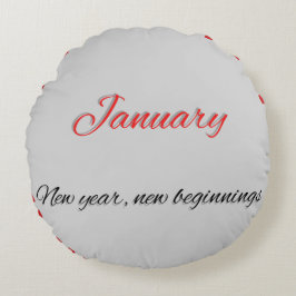 Januar Round Pillow Rundes Kissen