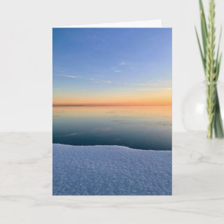 Januar-Sonnenaufgang über dem Lake Michigan Karte