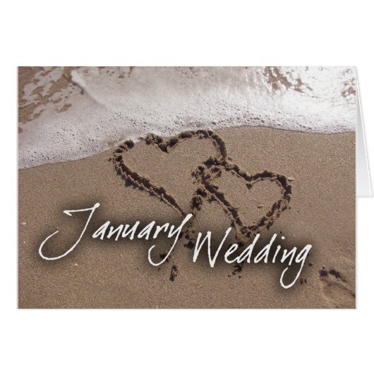 Januar-Strand-Hochzeit in Urlaubsort (Vorderseite (Horizontal))