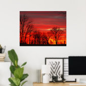 Januar Sunset Poster (Heimbüro)