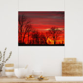 Januar Sunset Poster (Küche)