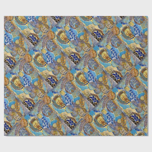 Januar unter dem Mikroskop Geschenkpapier (Flach)