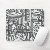 Januar, vom "Almanach DES Bergers", 1491 Mousepad (Mit Mouse)