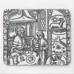 Januar, vom "Almanach DES Bergers", 1491 Mousepad