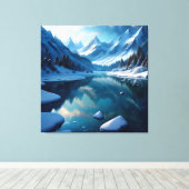 Januar Winter Frozen Landschaft Leinwanddruck (Insitu (Holzboden))