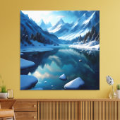 Januar Winter Frozen Landschaft Leinwanddruck (Insitu (Wohnzimmer))