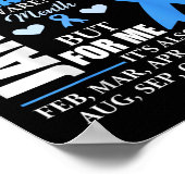 Januar Wir tragen Blue Ribbon Menschenhandel Krieg Poster (Ecke)