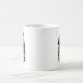 Januar Zombie-Hexe mit Edelsteinen und Blumen Kaffeetasse (Mittel)