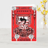 JANUARcat-GEBURTSTAG Karte (Gelbe Blume)