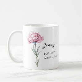 JANUARKARNATION GEBURTSGEBURTSBLUME MONAT NAME GIF KAFFEETASSE