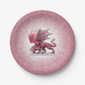Januars Birthstone Drache: Granat Pappteller (Vorderseite)