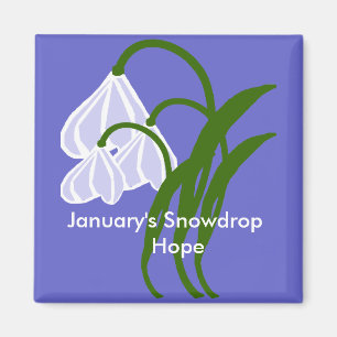 Januars Snowdrop    Hoffnungsmagnet Magnet