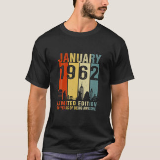 January 1962 Limited Edition 60 Years Of Being Awe T-Shirt