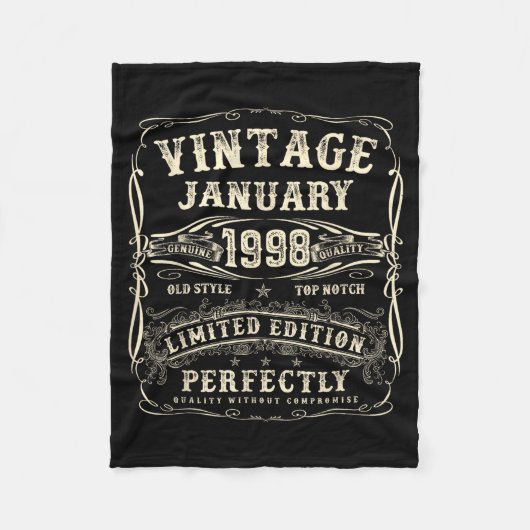 January 1998 28th Birthday For Men 28 Year Old Bda Fleecedecke (Vorderseite)