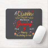 January 5 Birthday A Queen Was Born In 5th January Mousepad (Mit Mouse)
