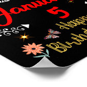 January 5 Birthday A Queen Was Born In 5th January Poster (Ecke)