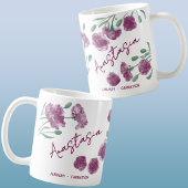 January Birth Flower Custom Name Carnation Kaffeetasse