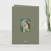 January Birth Flower Snowdrop Flowers Art Nouveau Karte (Rückseite)
