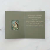 January Birth Flower Snowdrop Flowers Art Nouveau Karte (Innenseite)