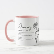 January Birth Month Flower Carnation Minimalist
