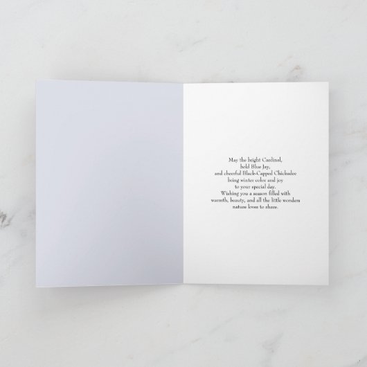 January Birthday Backyard Birds Son-in-Law Karte (Innenseite)