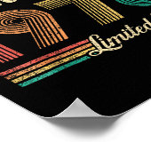 January Birthday Est 1976 Limited Edition Vintage  Poster (Ecke)