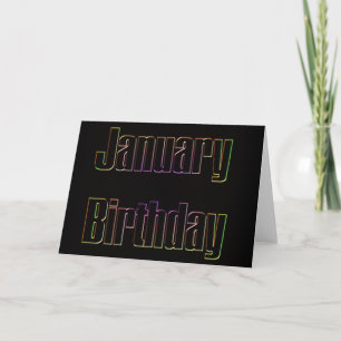 January Birthday Karte