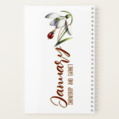 January Bloom & Birthstone Personalized Bookmark Notizblock (Rückseite)
