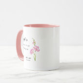 January Carnation Personalized Birthday Tasse (Vorderseite Links)