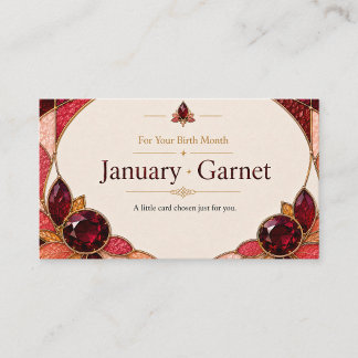 January Garnet Birthstone Customer Connection Shop Visitenkarte