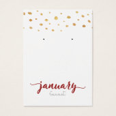 January Garnet Birthstone Earring Card (Vorderseite)