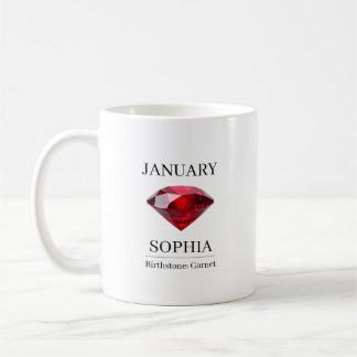 January Garnet Personalized Birthday Kaffeetasse