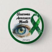 January Glaucoma Eye Awareness Month Button (Vorderseite)