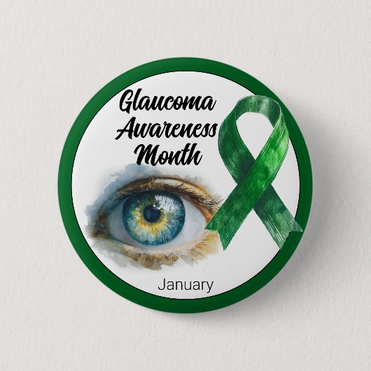 January Glaucoma Eye Awareness Month Button (Vorderseite)