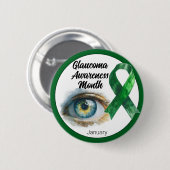 January Glaucoma Eye Awareness Month Button (Vorne & Hinten)
