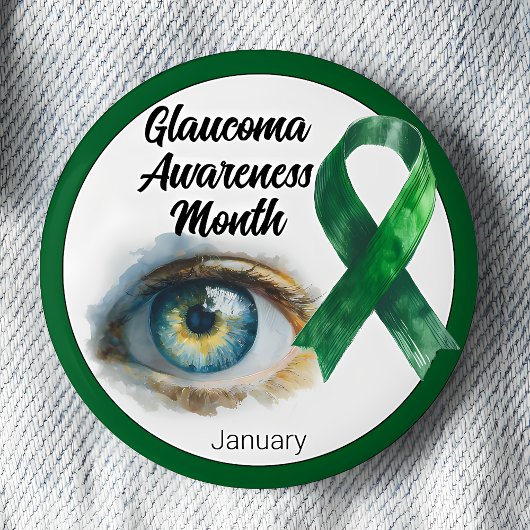 January Glaucoma Eye Awareness Month Button