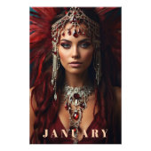 *~* JANUARY Headdress Boho GARNET AP53 Fotodruck (Vorne)