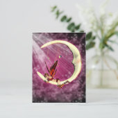 January Moon Fairy Post Card Postkarte (Stehend Vorderseite)