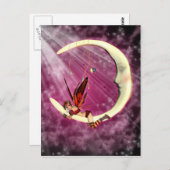 January Moon Fairy Post Card Postkarte (Vorne/Hinten)