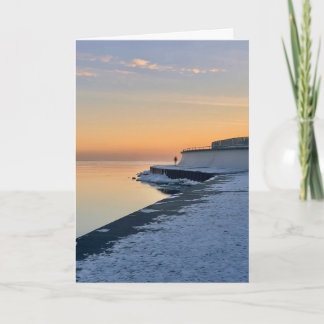 January Sunrise Over Lake Michigan Karte