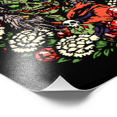 January Zombie Witch with Gems and Flowers Fotodruck (Ecke)