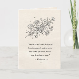 January's Carnation Karte