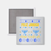 Januca, Feliz Januca, Menorah, Masada, Janucia Ma Magnet (Vorderseite/Rückseite)