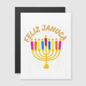 Januca, Feliz Januca, Menorah, Masada, Janucia Magnetkarte (Vorne/Hinten)