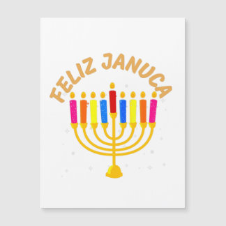 Januca, Feliz Januca, Menorah, Masada, Janucia Magnetkarte