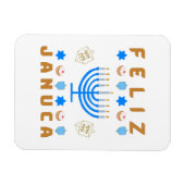 Januca, Feliz Januca, Menorah, Masada Magnet (Horizontal)