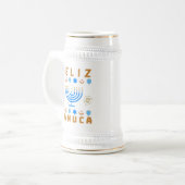 Januca Januka Janucia Janukia menorah Sameaj Bierglas (Vorderseite Links)