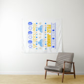 Januca Januka Janucia Janukia menorah Sameaj Wandteppich (Beispiel (Horizontal))